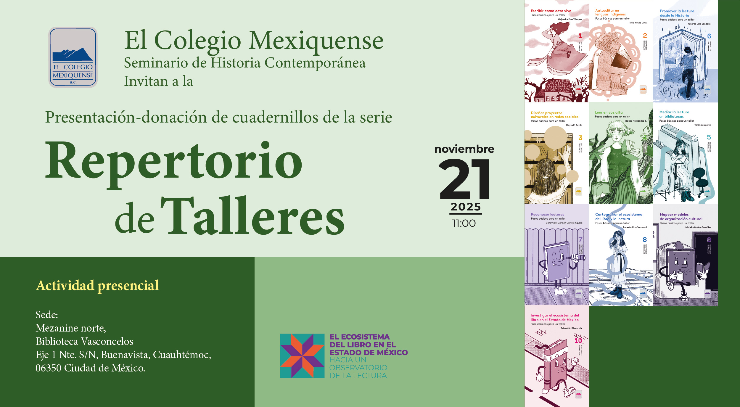 Presentación-donación de la serie de cuadernillos "Repertorio de Talleres"