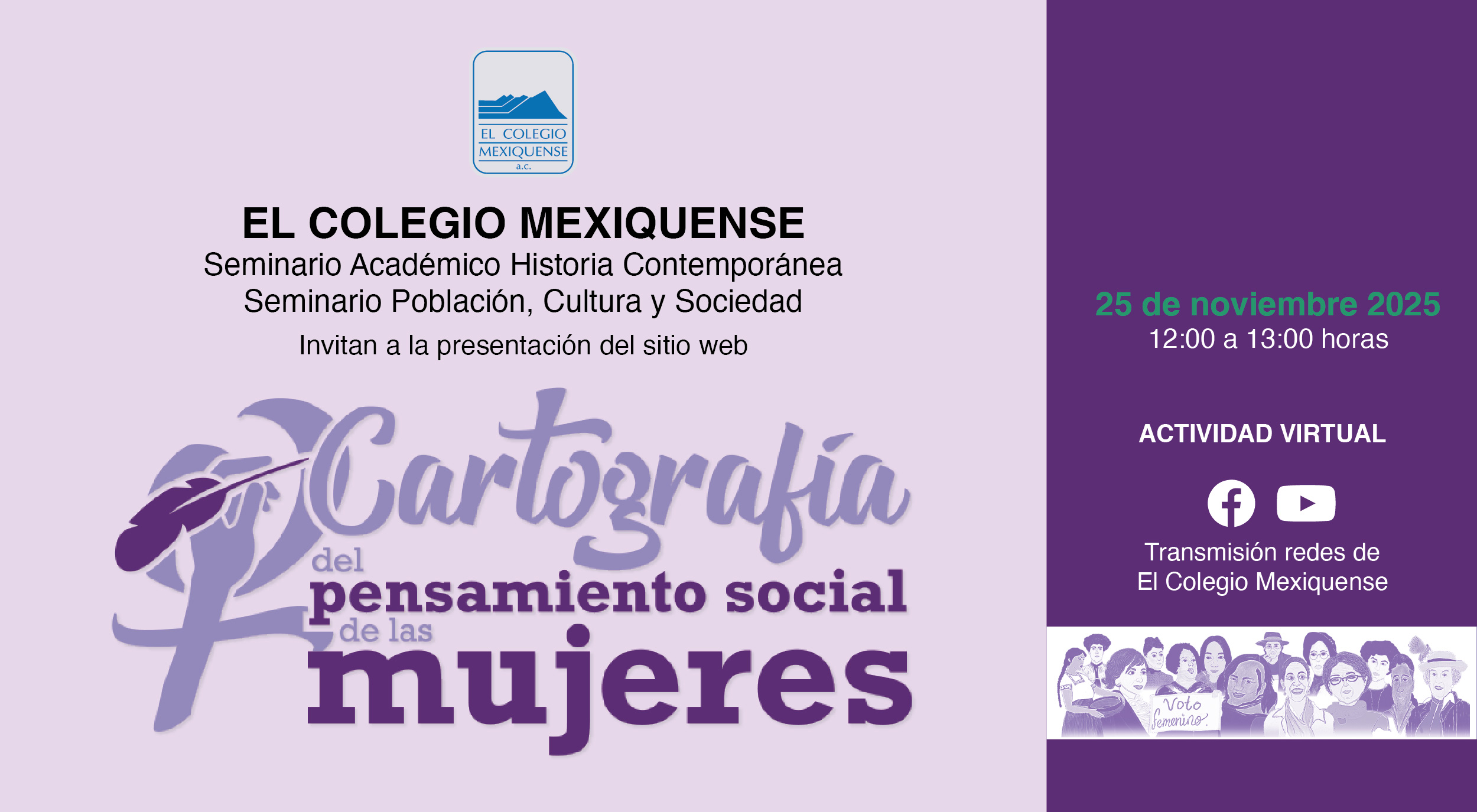 Presentación del sitio web. Cartografía del pensamiento social de las mujeres