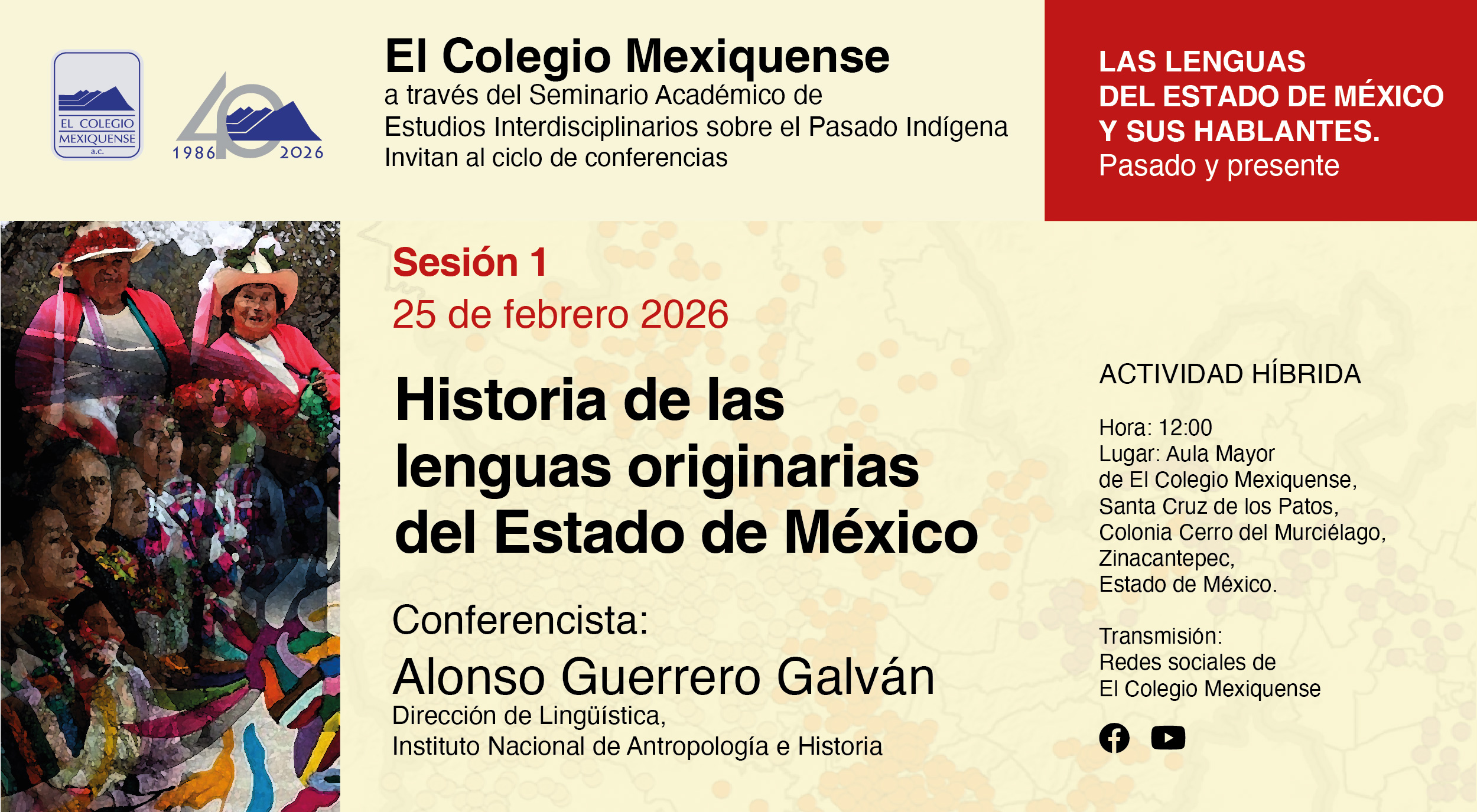 Conferencia. Historia de las lenguas originarias del Estado de México.